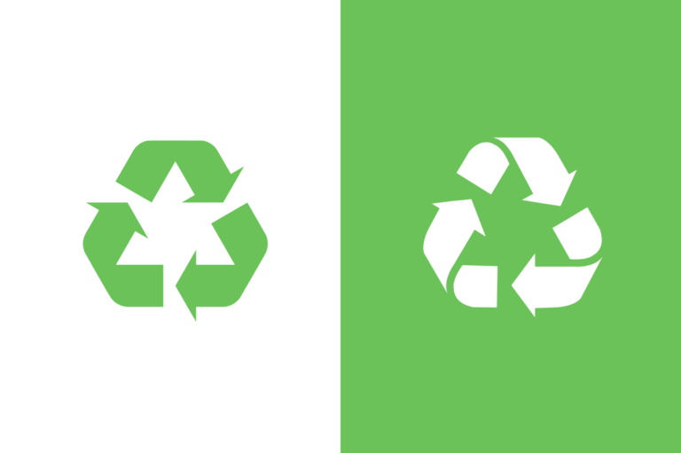 Recycling Symbol für recyclebare Vepackungen und Versandmaterial